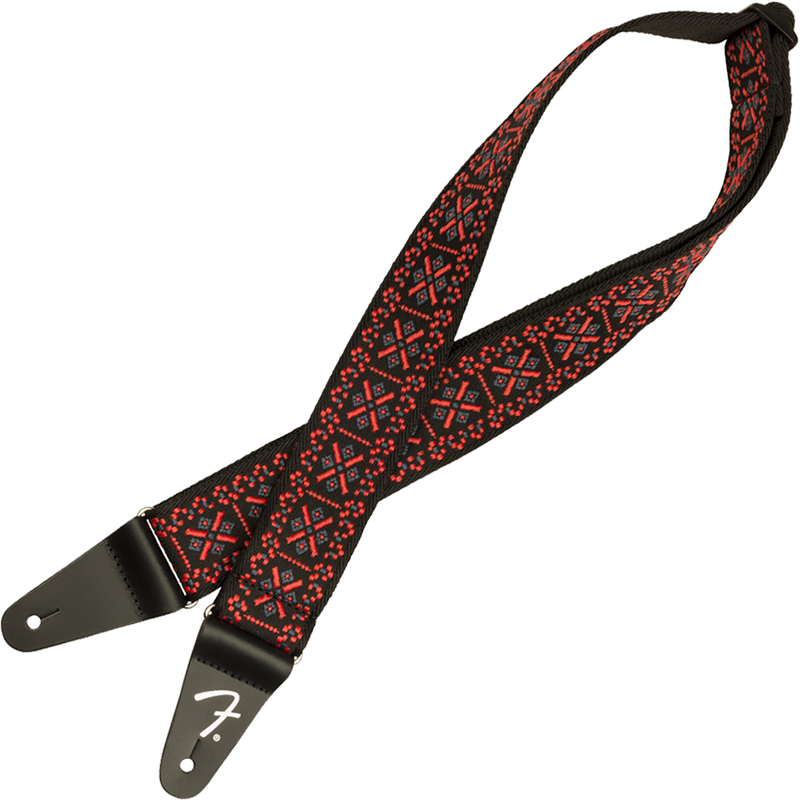 TAHALI FENDER 0990638034 PASADENA WOVEN STRAP LATTICE RED - JP Musical