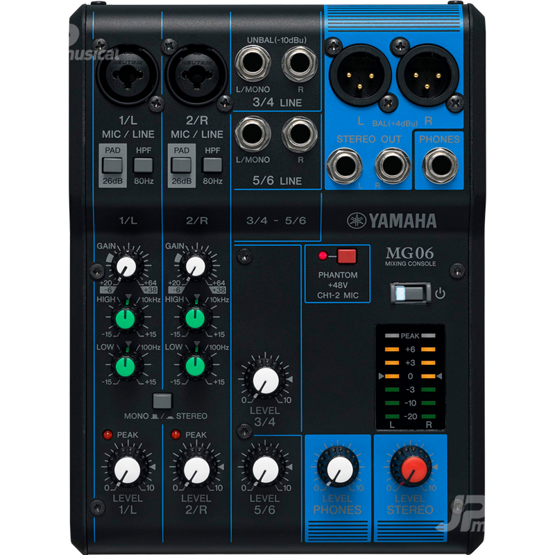 MEZCLADORA YAMAHA MG06 - JP Musical